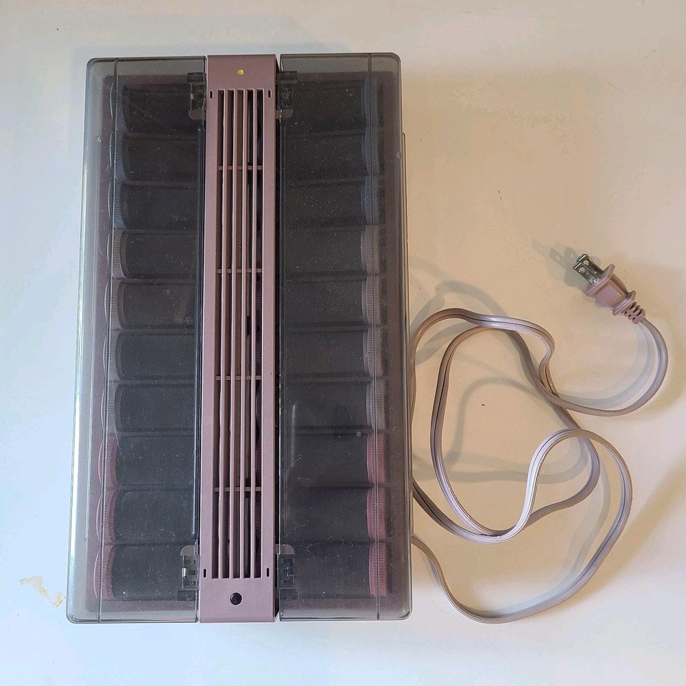 Vidal Sassoon Hairsetter VS380 Hot Rollers 20 Velvet Hair Curlers Clips VINTAGE
